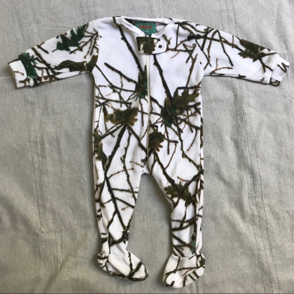 NWOT TrailCrest fleece onesie tree camo 18 mo